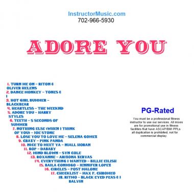 Adore You - Instructor Music | Workout Music | Exercise Music