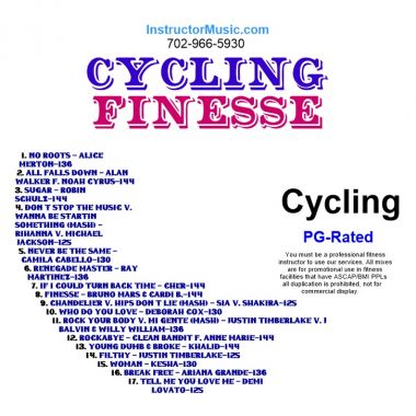 Cycling Finesse, Instructor Music, Workout Music