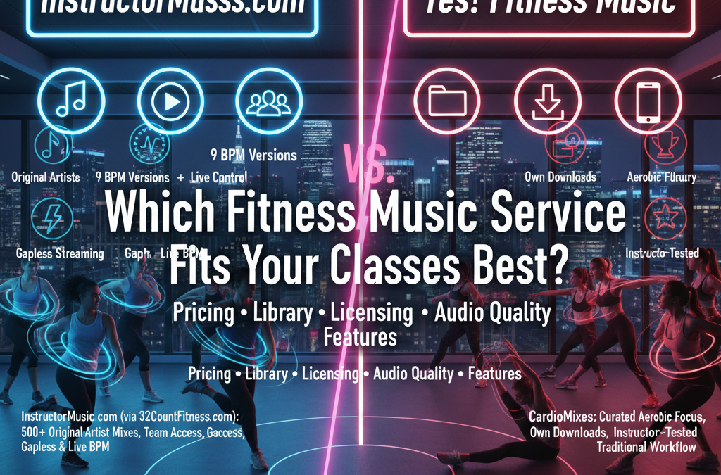 InstructorMusic.com vs Yes! Fitness Music: Which Fitness Music Service Best Fits Your Classes?