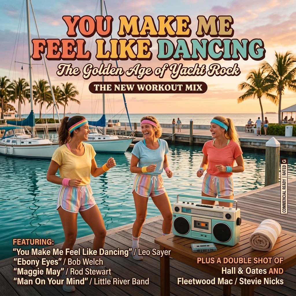 ⛵️ YOU MAKE ME FEEL LIKE DANCING: YACHT ROCK WORKOUT MIX 🌊✨ Bring warm, golden-hour vibes to your next class! ☀️ We’ve curated the ultimate late '70s and early '80s Yacht Rock playlist, packed with breezy, feel-good grooves and smooth jams you might have forgotten about! 🎶🕺 🌊 SMOOTH HIGHLIGHTS: ⛵️ "You Make Me Feel Like Dancing" – Leo Sayer ⛵️ "Ebony Eyes" – Bob Welch ⛵️ "Maggie May" – Rod Stewart ⛵️ "Man On Your Mind" – Little River Band ⛵️ Back-to-back double shot of Hall & Oates! 🎷 ⛵️ High-vibe double shot of Fleetwood Mac & Stevie Nicks 🌙 🔒 G Rated & Commercial Ready – Smooth, uplifting energy ideal for low-impact cardio, cycling, studio warm-ups, or cool-downs in any fitness center! 👇 Tap the link in our bio to stream or download now and set sail! 🌴 #YachtRock #FitnessPlaylist #WorkoutMusic #70sMusic #80sMusic #GroupFitness #GymVibes #SmoothGrooves #ClassMotivation #LowImpactWorkout #RetroVibes
