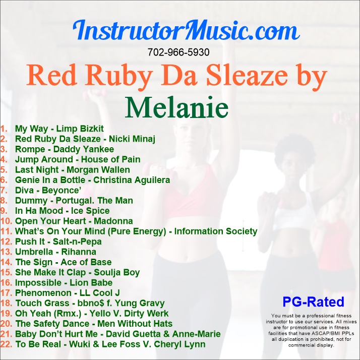 Red Ruby Da Sleaze by Melanie, Instructor Music