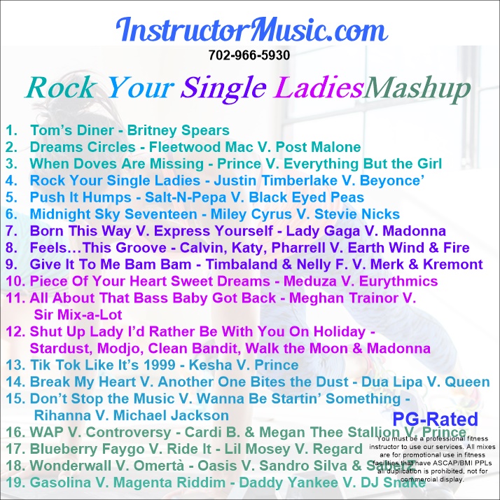 Exercise　Mashup　Instructor　Music　Single　Workout　Music　Ladies　Your　Rock　Music
