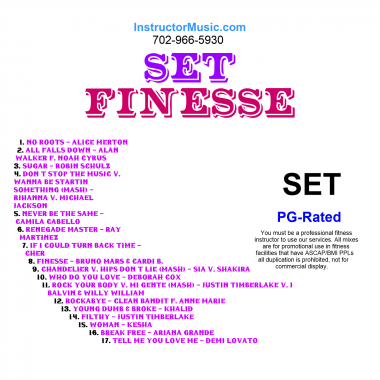 SET Finesse, Instructor Music, Workout Music