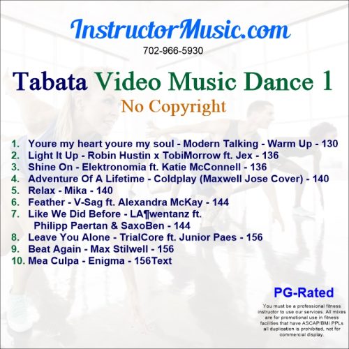 Tabata Video Music Dance 1 (Royalty Free)